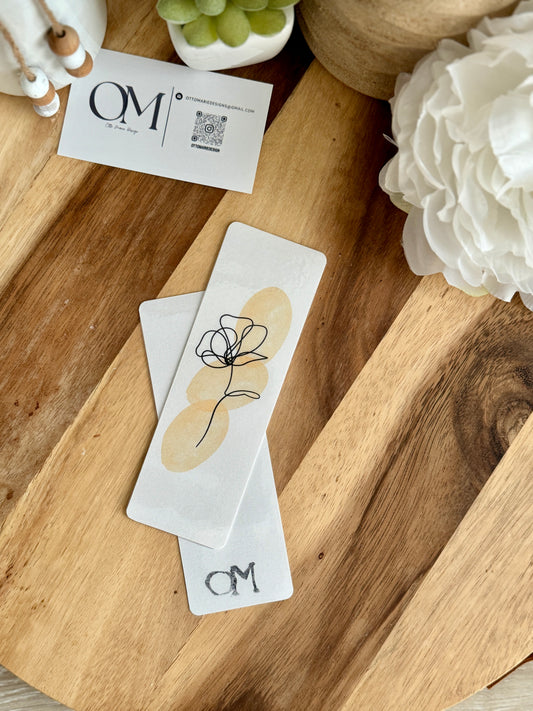 Yellow Watercolor Bookmarks