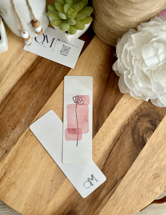 Red Watercolor Bookmark