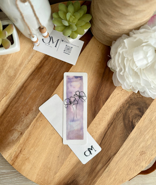 Purple Watercolor Bookmark