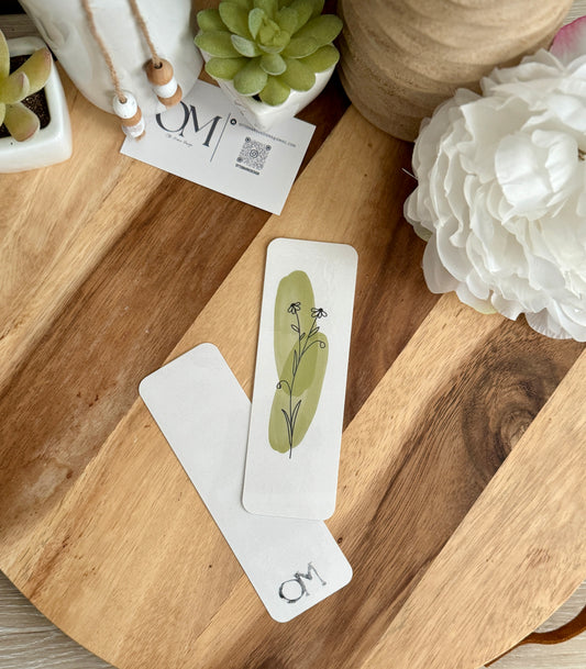 Green Watercolor Bookmark